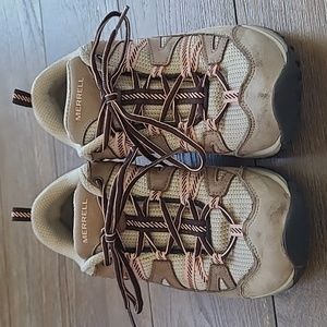 Merrell Vibram shoes womens 8.5 tan brown
